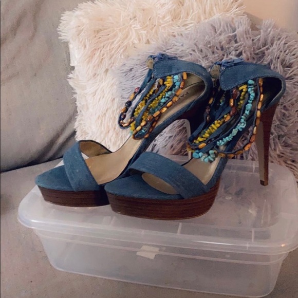 Denim Heels - Picture 2 of 3